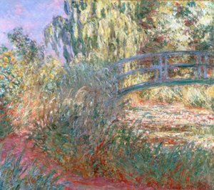 Le Bassin aux Nymphéas et sentier au bord de l’eau von Claude Monet