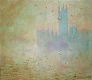 Das Parlament, die Möwen von Claude Monet