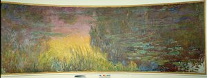 Die Seerosen, Sonnenuntergang von Claude Monet