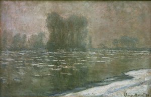 Nebliger Morgen, Eisgang von Claude Monet