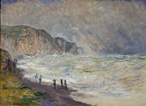 Stürmisches Meer bei Pourville von Claude Monet