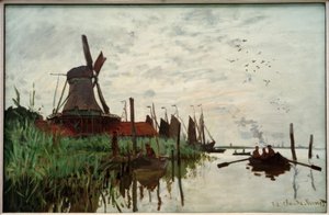 Mühle in Zaandam von Claude Monet