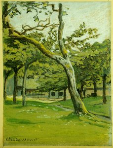 Normandie-Farm unter den Bäumen von Claude Monet