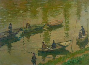 Pêcheurs sur la Seine à Poissy, 1882 von Claude Monet
