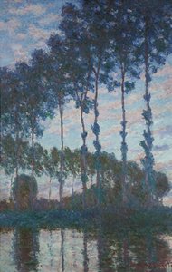 Pappeln am Ufer der Epte, Abendstimmung, 1891 von Claude Monet