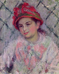 Porträt von Blanche Hoschedé (1864-1947) als junges Mädchen, ca. 1880 von Claude Monet