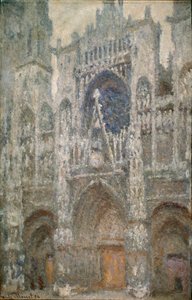 Kathedrale von Rouen, das Portal, graues Wetter, graue Harmonie von Claude Monet