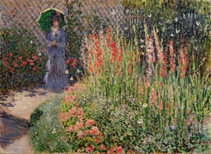 Rundes Blumenbeet (Corbeille de fleurs), 1876 von Claude Monet