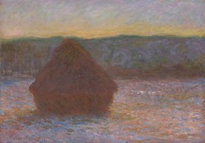 Getreidestapel (Tauwetter, Sonnenuntergang)