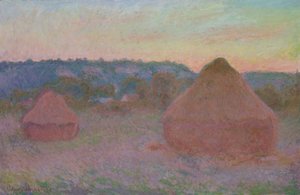 Getreideschober am Ende des Tages, Herbst, 1890-91