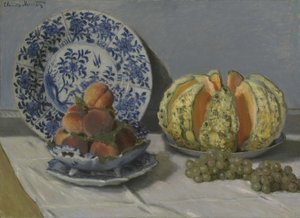 Stillleben mit Melone von Claude Monet