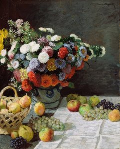 Stillleben mit Blumen und Früchten