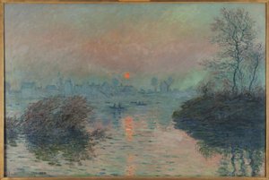 Sonnenuntergang an der Seine bei Lavacourt, Wintereffekt