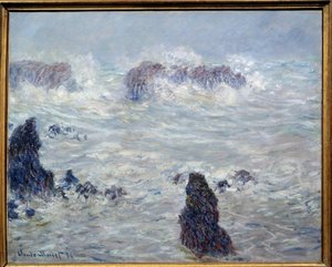 Sturm, Küsten von Belle-Ile. Gemälde von Claude Monet von Claude Monet