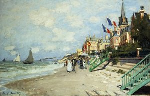 Der Strand von Trouville; La Plage a Trouville, 1870 von Claude Monet