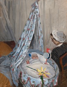 Die Wiege - Camille mit dem Sohn des Künstlers Jean von Claude Monet