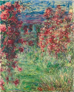 Das Haus in Giverny unter den Rosen, 1925 von Claude Monet