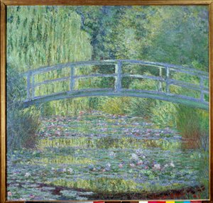 Die Fußgängerbrücke und der Seerosenteich von Claude Monet