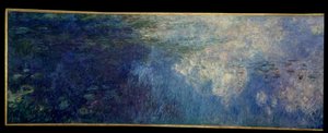 Die Seerosen; die Wolken. Linker Teil des Triptychons, gemalt in Giverny. Gemälde von Claude Monet (1840-1926)