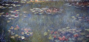 Seerosen-Teich, grüne Reflexion von Claude Monet