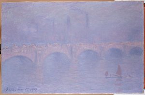 Waterloo-Brücke, nebliger Sonnenschein