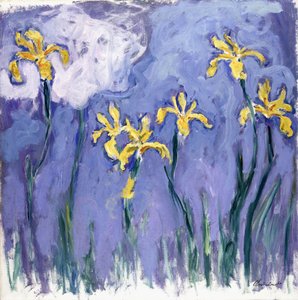 Gelbe Iris mit rosa Wolke, ca. 1918