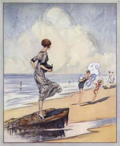 Strandszene, Plakatentwurf für Kodak