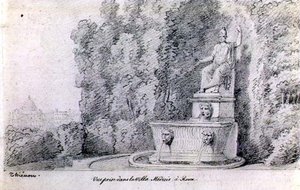 Ansicht eines Brunnens im Garten der Villa Medici, Rom (um 1815-20)
