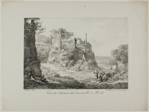 Blick auf die Straße von Cascatelles nach Tivoli von Claude Thienon