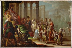 Salomon und die Königin von Saba, auch Esther vor Ahasverus genannt
