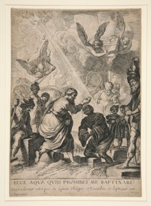 Die Taufe des Eunuchen von Claude Vignon