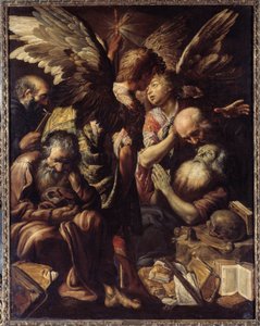 Der Tod des heiligen Antonius (oder Antonius der Große, 250/51-356) von Claude Vignon