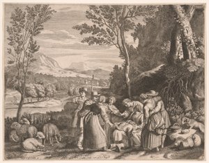 Der Schlag, Platte 4 aus Pastorales von Claudine Bouzonnet Stella