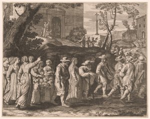 Der Hochzeitszug, Platte 15 aus Pastorales von Claudine Bouzonnet Stella