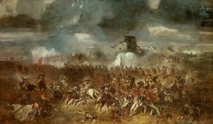 Ansicht der Schlacht von Waterloo am 18.06.1815