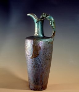 Jugendstil: Keramik- und Metallleuchter von Clement Massier
