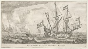 Verschiedene Schiffe und Ansichten von Amsterdam, Teil II: Der Schwarze Bär, ein Grönland-Walfänger