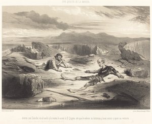 ...dieron con Sancho en el suelo y lo mismo le avinó d D. Quixote... von Célestin Nanteuil