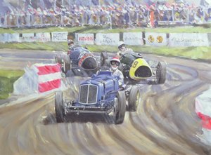 Das erste Rennen beim Goodwood Revival, 1998 von Clive Metcalfe