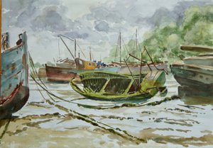 Wracks bei Pin Mill von Clive Wilson
