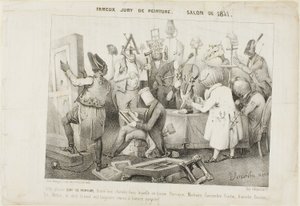 Berühmte Jury der Malerei. Salon von 1841 von Clément Pruche