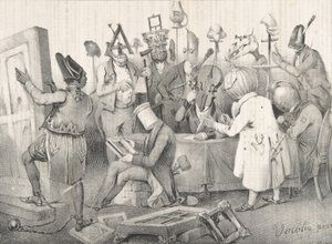 Berühmte Jury der Malerei. Salon von 1841, 20. März 1841 von Clément Pruche