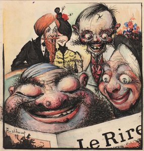 Umschlaggestaltung für das Magazin Le Rire, 1896 von Clément Rochel