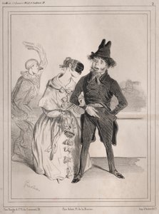Karnevalsskizzen: Das ist seltsam! Sie sagt mir, dass ich Philibert Désormeaux bin und dass ich für einen Idioten gehalten werde!! ....woher zum Teufel weiß sie das? von Clémente Pruche