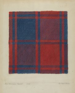 Karierte handgewebte Decke von Clyde L. Cheney