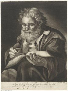 Lesender alter Mann von Coenraad Farret