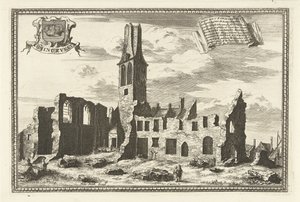 Ansicht der Ruine des Klosters Koningsveld von Coenraet Decker