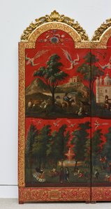 Biombo mit Ansichten von Mexiko-Stadt von Colonial Spanish