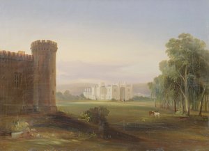 Regierungshaus und Stallungen, Sydney, 1841