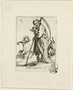 Saturnus, Platte eins aus Der VII Planeten von Conrad Meyer